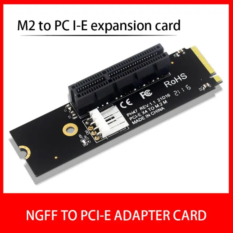 Новейшая Райзер-карта NGFF M.2-PCI-E 4X M2 M Key To PCIe X4 Adapter светодиодный ным индикатором SATA
