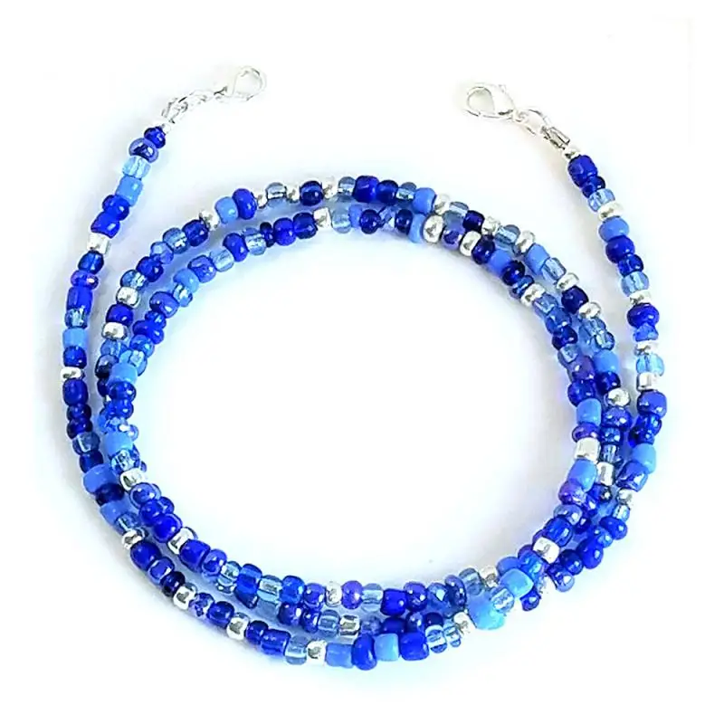 1 шт. простой бисер нитка Цепочки и ожерелья Для женщин прямой валиковый шов