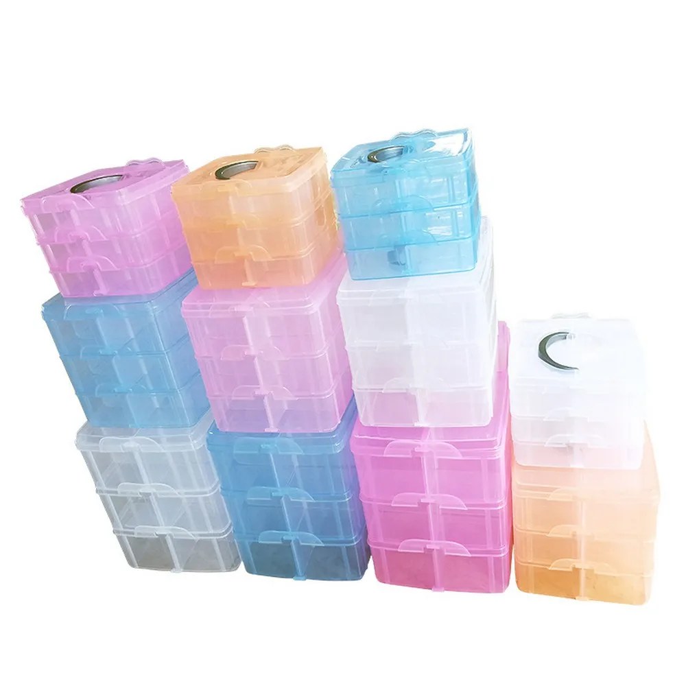 Органайзер для косметики 3 яруса прозрачный чемодан с несколькими элементами