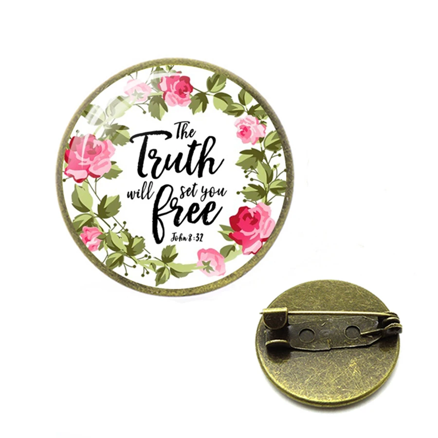 Новые Библейские стихи броши стеклянная купольная Роза библейские стихотворные