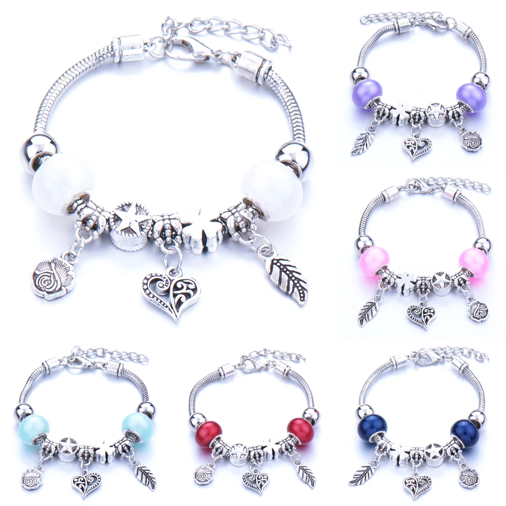 Новый браслет ювелирные изделия 6 цветов пряжка лобстер женский из бисера