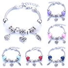 Новый браслет, ювелирные изделия, 6 цветов, пряжка-лобстер, женский браслет из бисера, подходит для ювелирных изделий, в форме любимой розы, листьев