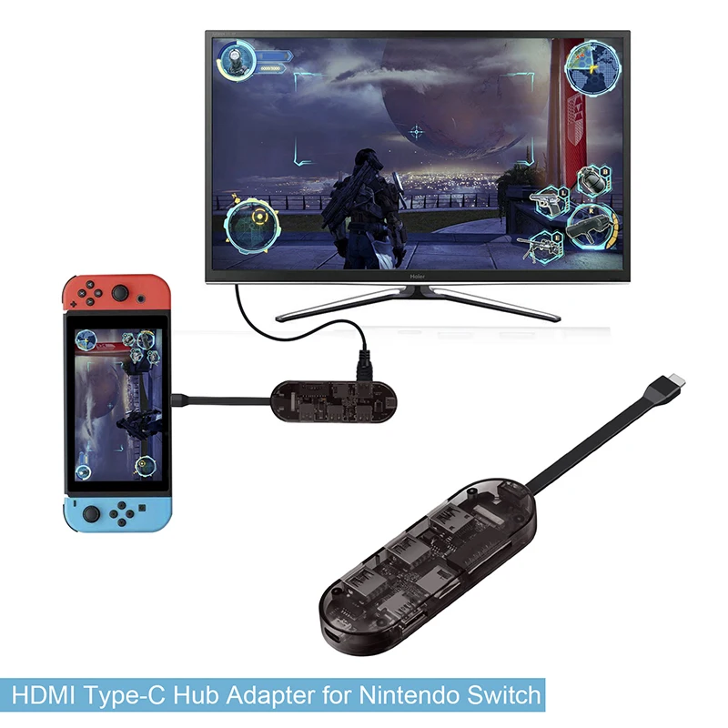 USB-концентратор 7 в 1 USB 3 0 Type-C HDMI Gigabit Ethernet SD/TF PD | Электроника