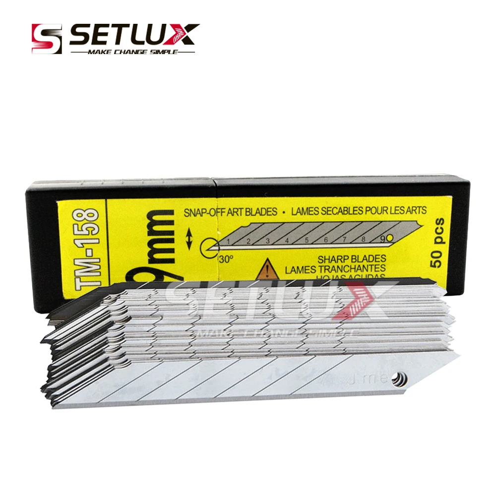 50 лезвий + 1 шт. SDI Нож Для высокоточной резки безопасный замок 9 мм нож из