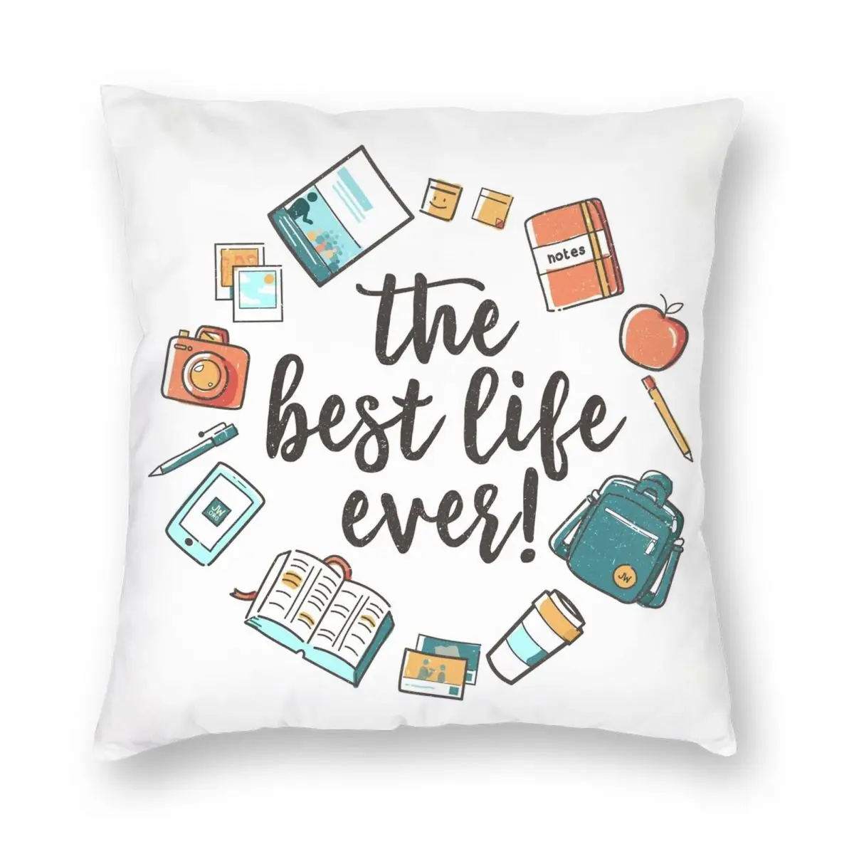 

Квадратный чехол для подушки The Best Life, чехол из полиэстера, льна и бархата, креативный декоративный чехол для диванной подушки на молнии, чех...