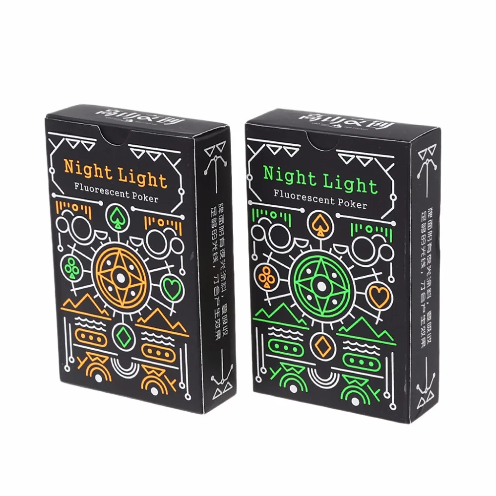 Горячая черная светящаяся покерная карточка бар вечевечерние KTV флуоресцентные