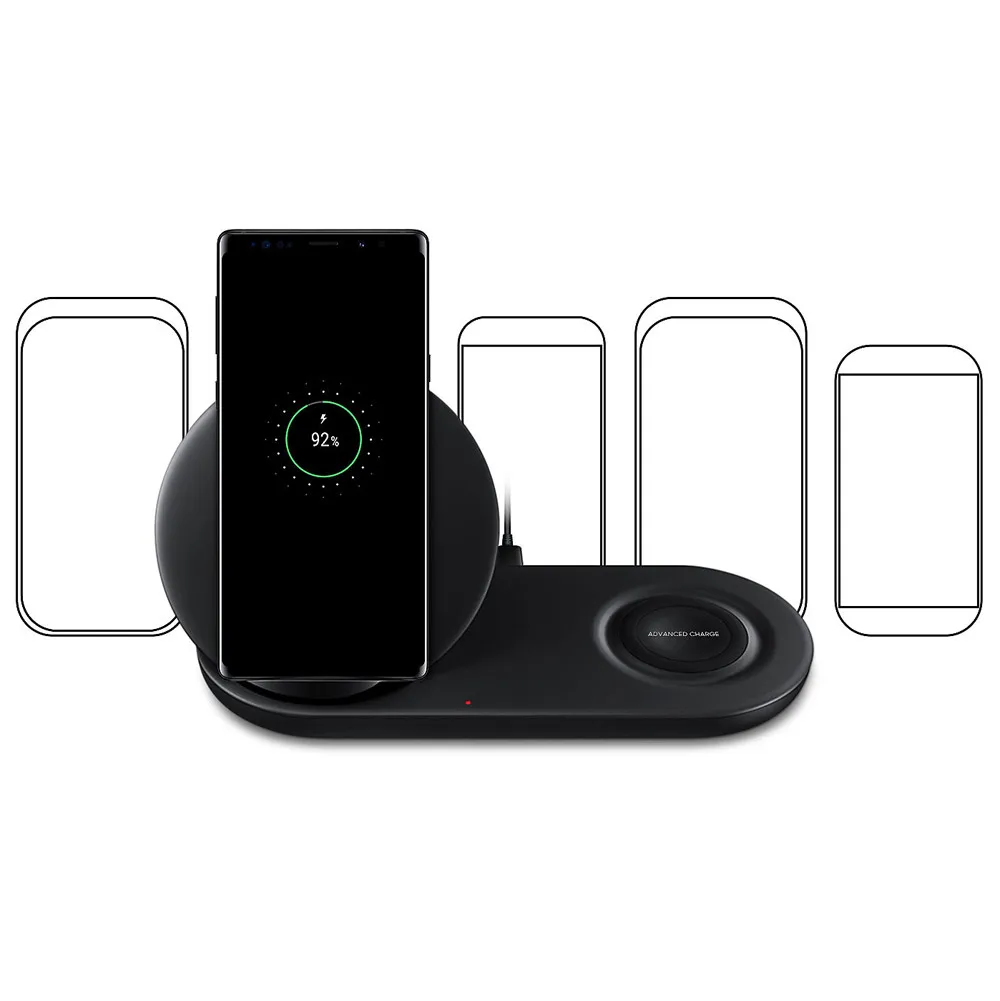 2 в 1 беспроводное зарядное устройство для Samsung Watch Iphone Xiaomi #20 | Электроника