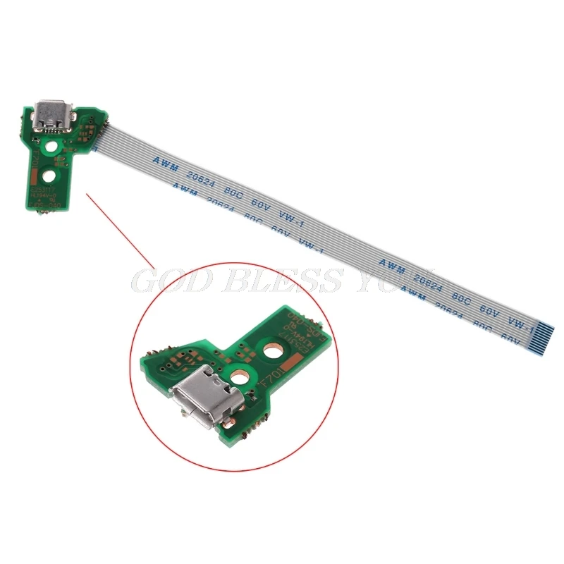 Замена USB плата с зарядным портом для JDS 040 контроллера PS4 12Pin гибким кабелем Прямая
