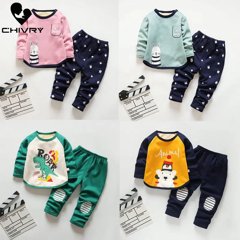 Комплект одежды для новорожденных мальчиков и девочек Топ с длинным рукавом