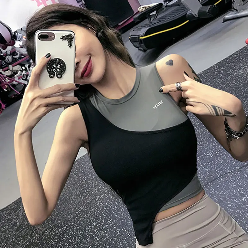 

2021 Summer New Fashion Sexy Solid Color Sleeveless T-shirt Woman Casual T-shirt Pullover Vest Slim Elastic Summer Three Colors