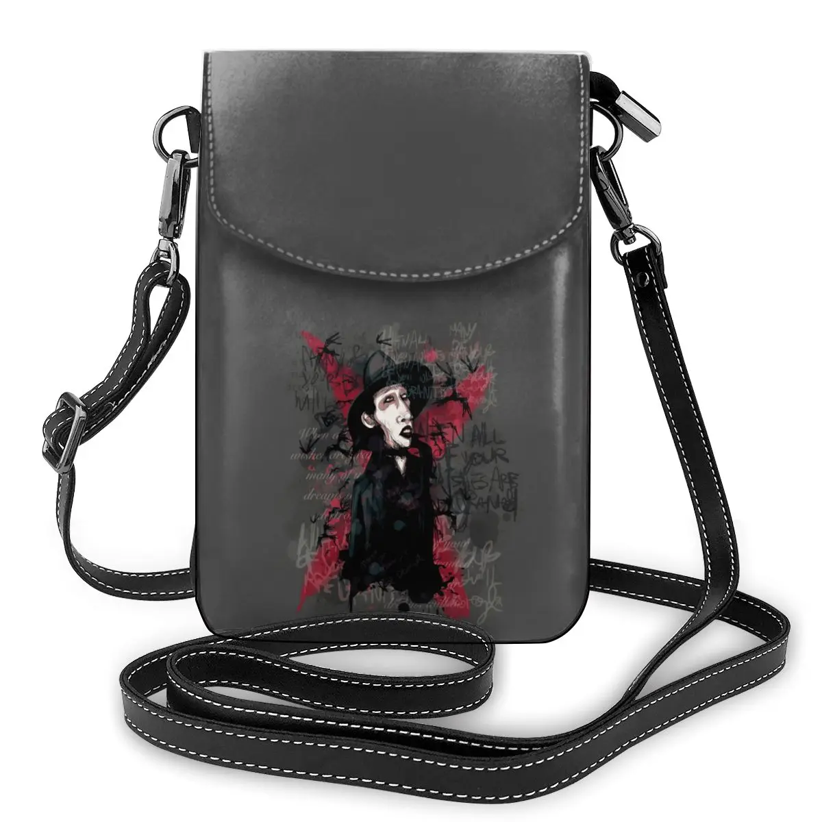 

Metal Rock Shoulder Bag Woman Gifts Women Bags Funny Leather Work Purse