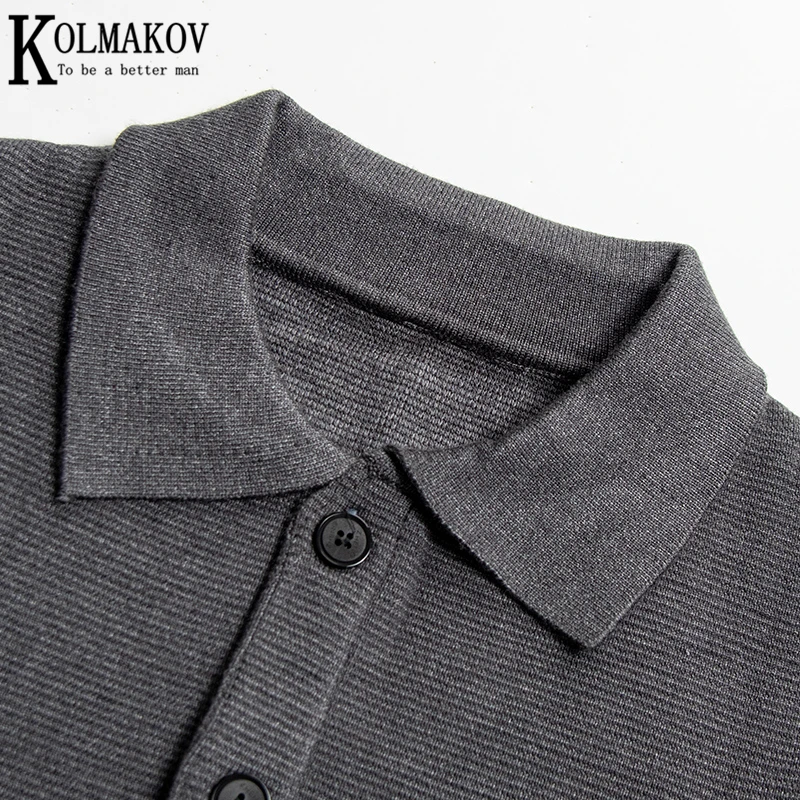 

2021 New Business Casual Men's Cardigan Sweaters Jacket Solid Color Lapel Slim Fit Knitted Sweater Coat Male 4 Colors M-3XL