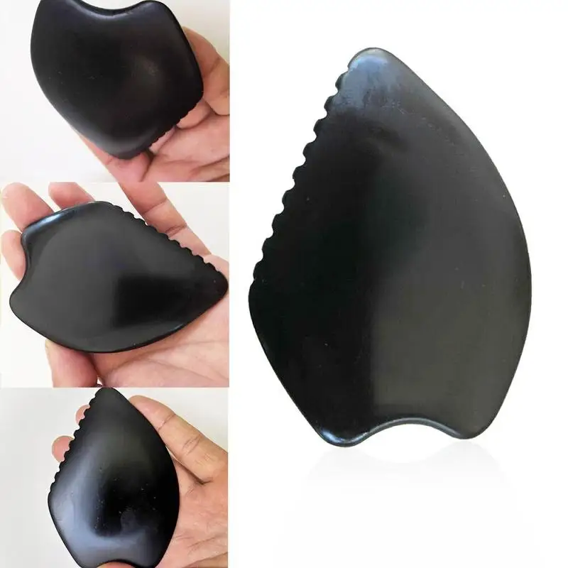 

Black Bian Stone Gua Sha Massage Tool Massage Bianstone Massage Foot Supplies Scraping Body Scraping Acupuncture Board SPA P3S1
