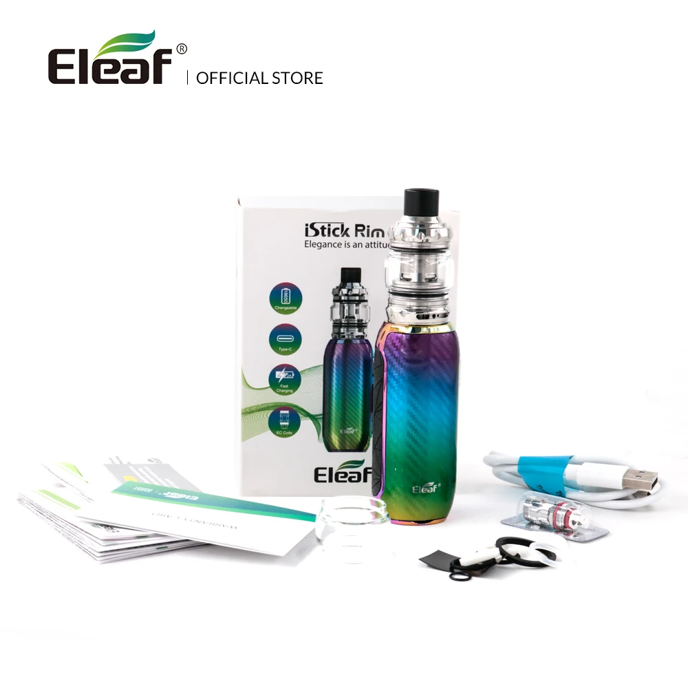 [FR] Оригинальный Eleaf iStick Rim C с 4 мл MELO 5 комплект выход 80 Вт Мощность EC-M/EC-S катушка