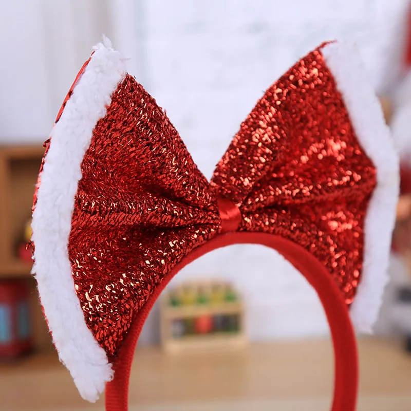 Рождественская повязка на голову платье принцессы с бантом рождественским