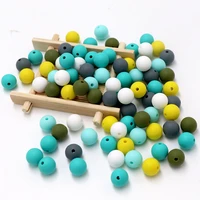 bobo box wholesale 300pcs 9mm silicone beads baby toys teething beads silicone bpa free necklaces pacifier chain baby teether