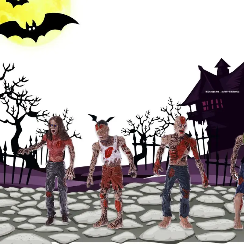6 шт. ходячие трупы модель ужасов зомби дети экшн фигурки игрушки куклы F3ME|Игровые
