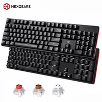 HEXGEARS GK705 Hot Swap Switch Mechanical Keyboard 104 Keys RU US Waterproof Wired Gaming Keyboard Anti-Ghosting Backlit For