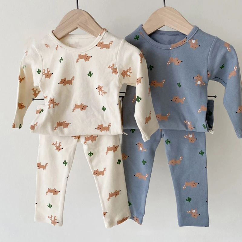 

2022 Baby Boy Special Clothes Long Sleeve Baby Girls Pajamas Set Casual Homewear Suit For Kids Sleepwear Newborn Baby Pajamas