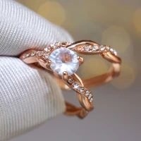 visisap fashion zircon engagement pair rings for women big stone rose gold color copper romantic couple ring size 4 to 10 h077
