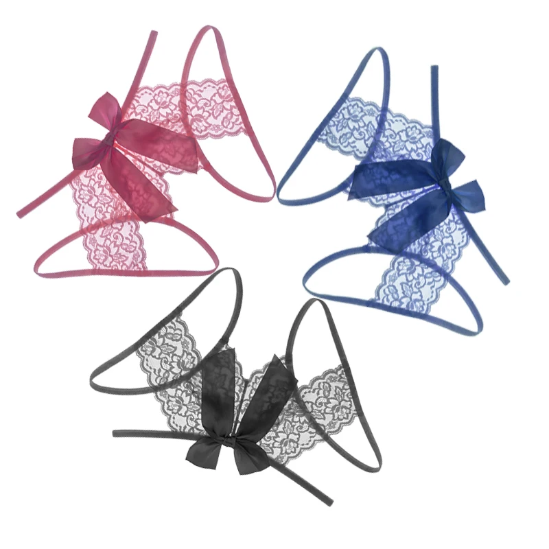 

3 шт., женские кружевные трусики с заниженной талией