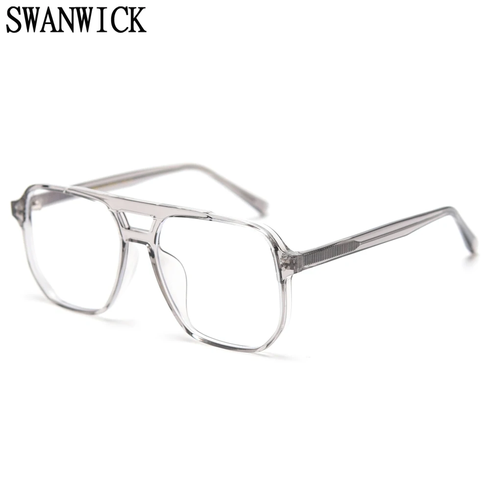 

Оправа для очков Swanwick Мужская, квадратная, TR90, леопардовая, Черная