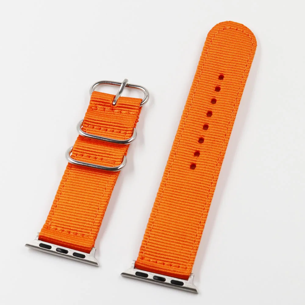 

Nato Nylon Watchband For iWatch 4 3 2 1 For Apple Watch Band 38mm 40mm Watch Strap 42mm 44mm Black Wrist Bracelet