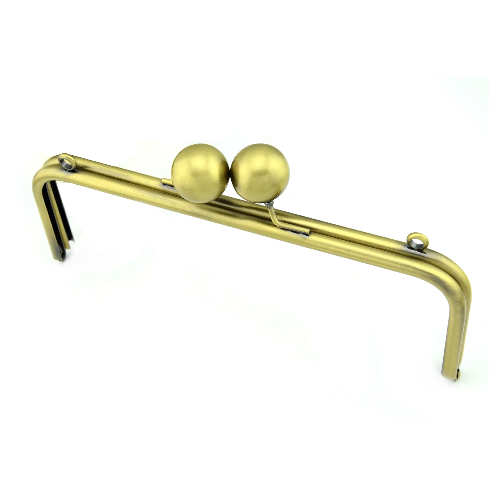 10 inches Metal Purse Frame Handle Clutch Bag Making Kiss Clasp Bags Hardware 2cm big ball metal purse handle 25x9cm | Багаж и сумки