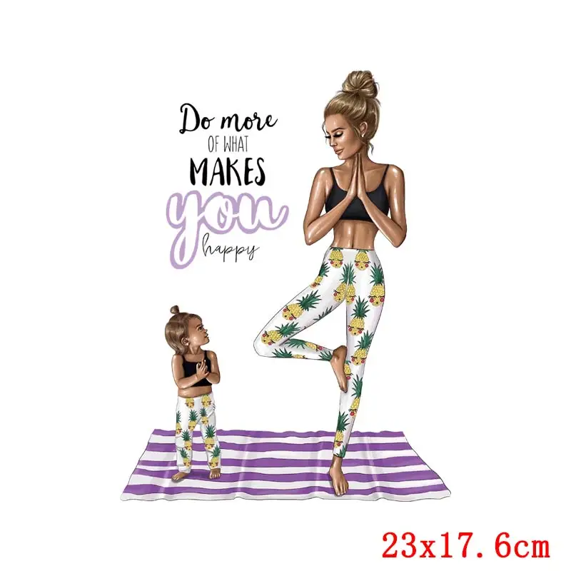 Термонашивки для мамы и ребенка с утюгом переодевания термо Стикеры одежды