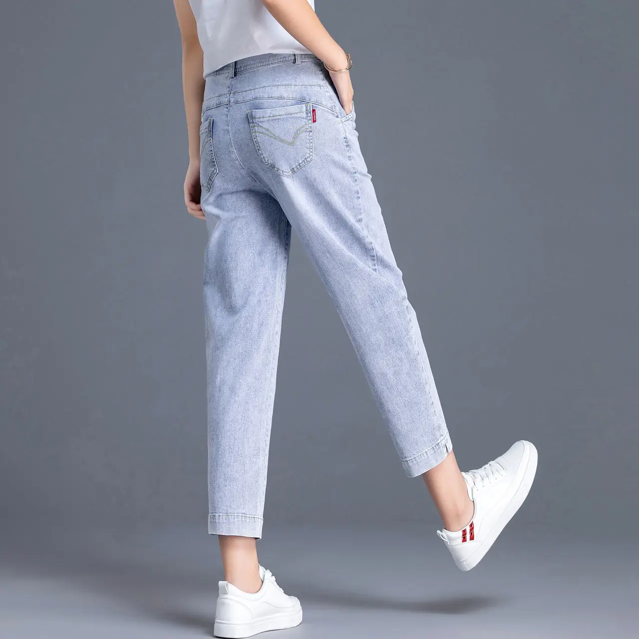 

Woman Jeans Pants High Waist Spring Autumn Pants
