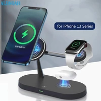 15w 3 in 1 wireless chager stand for iphone 13 12 pro max apple watch 7 6 5 4 3 airpods pro magnetic fast charging dock station