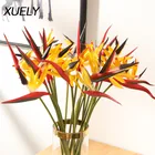 Искусственная птица strelitzia, 58 см, полиуретан с эффектом реального прикосновения, искусственный цветок, настенное украшение для дома, отеля, офиса, стола