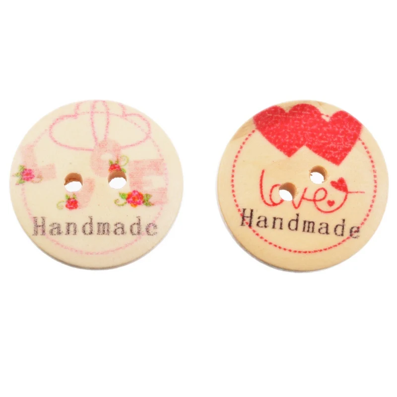 50PCs Handmade Round Wooden Buttons For Needlework DIY Decorative Crafts Clothes Scrapbooking Sewing | Дом и сад