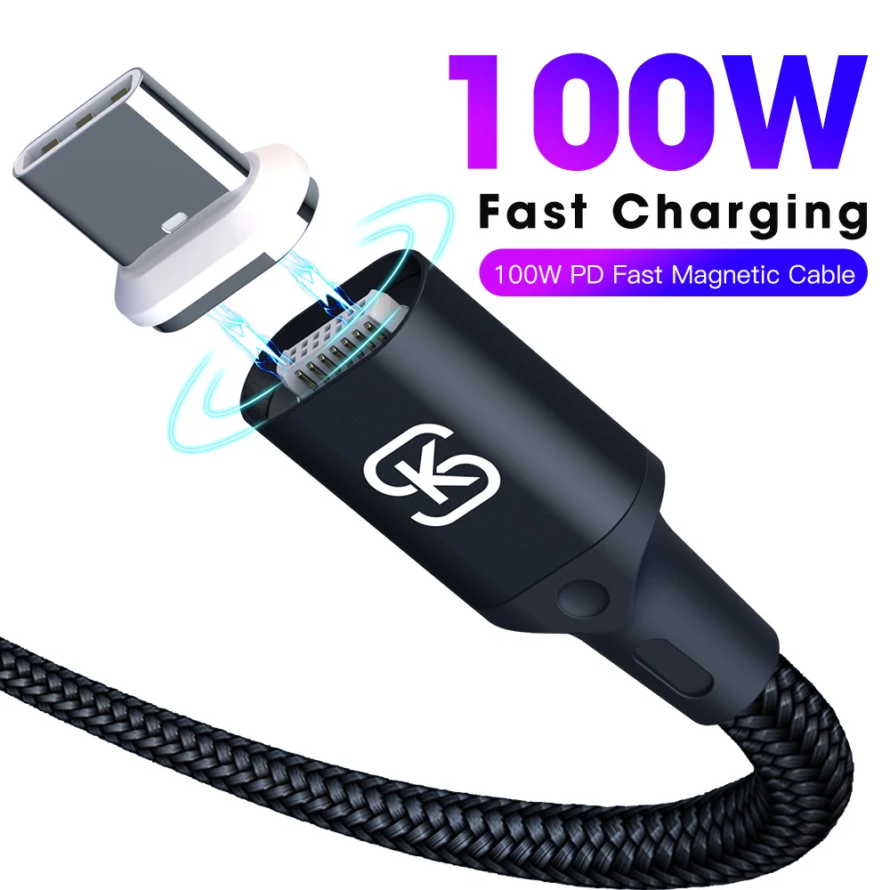 SIKAI Магнитный PD кабель usb type C для Macbook Pro huawei Xiaomi 5A 20V 100W 1 8 M быстрое зарядное