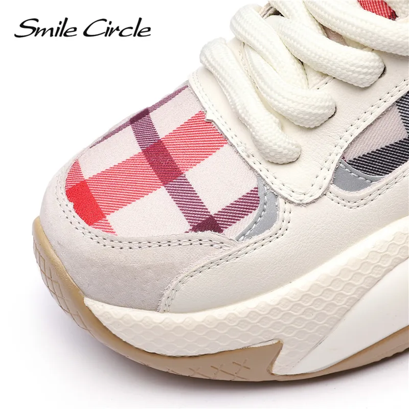 Женские кроссовки Smile Circle повседневные на плоской платформе со шнуровкой в