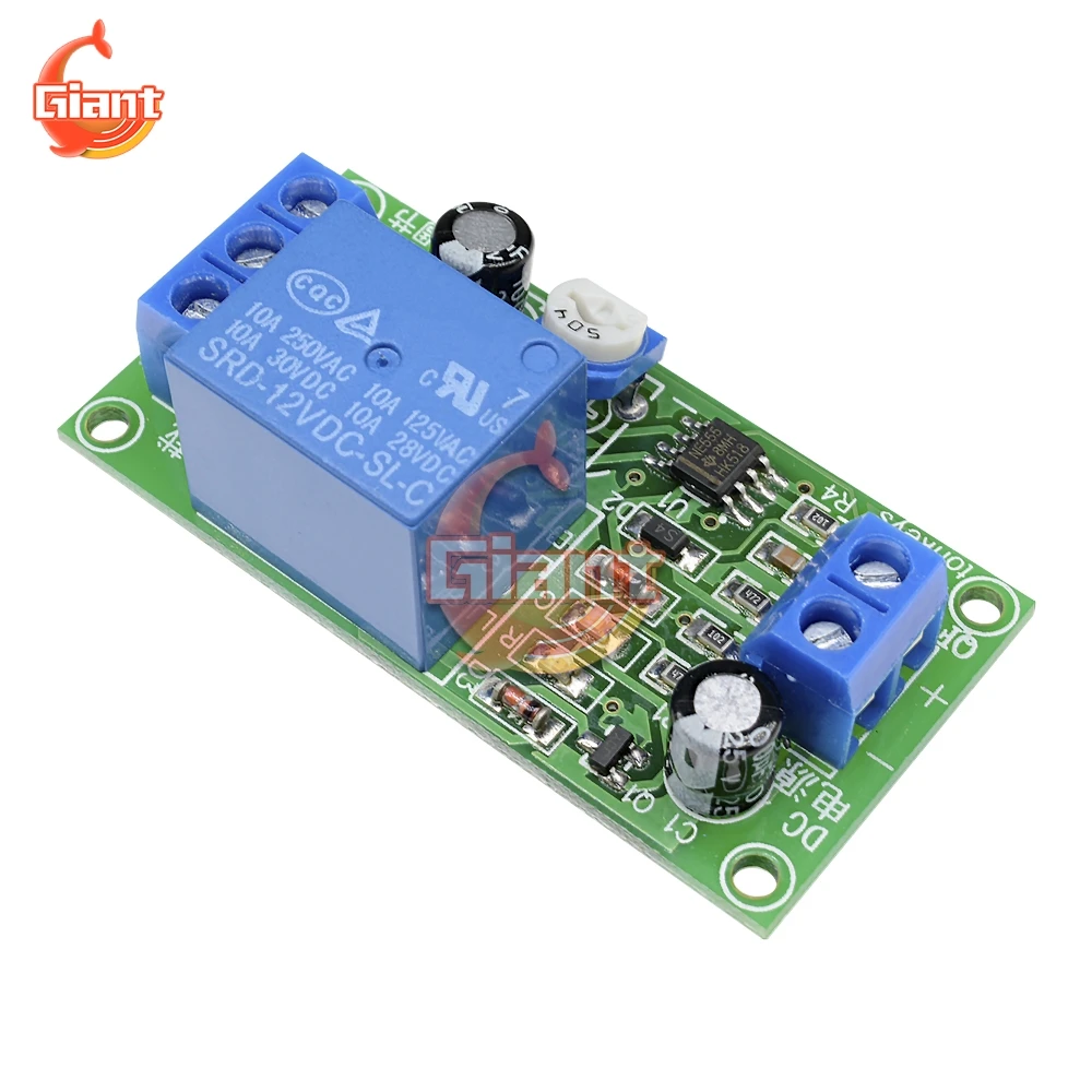 NE555 12V Adjustable Timer Relay Module Time Delay Turn Off Switch Precision Pulse Generation Timing Duty Cycle | Обустройство дома