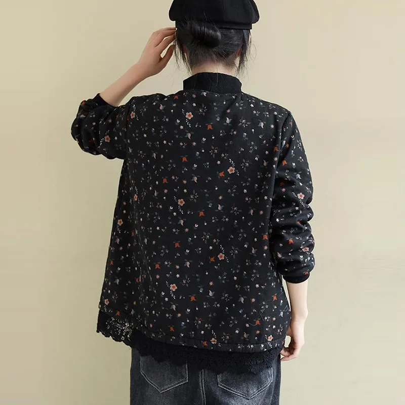 

Women Autumn Casual Sweatshirt New 2020 Vintage Print Turtleneck Long Sleeve Loose Comfortable Female Pullovers Hoodies P1363