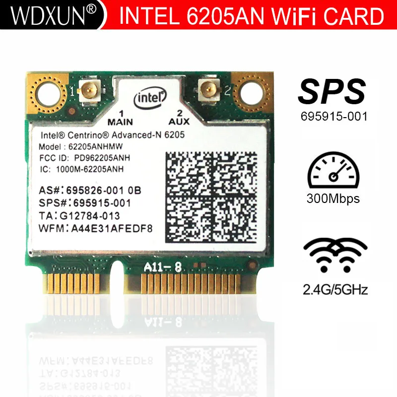 Intel 6205 62205ANHMW 802.11a/b/g/n 2,4G/5,0 Ghz Беспроводная мини карта PCI-E SPS 695915-001 для HP EliteBook 8470p 8770W