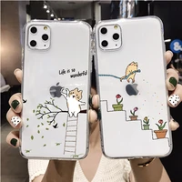 cartoon funny creative cute panda cat phone case %d1%87%d0%b5%d1%85%d0%be%d0%bb %d0%bd%d0%b0 %d0%b0%d0%b9%d1%84%d0%be%d0%bd 11 12 13pro max mini xs xr 7 8p soft transparent phone cover