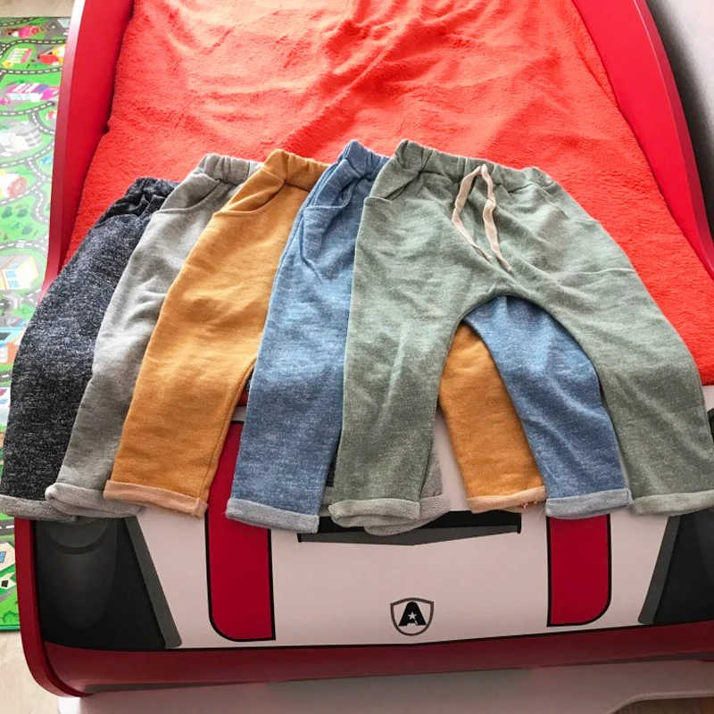 Осень 2021 брюки шаровары для девочек и мальчиков маленьких Детские повседневные