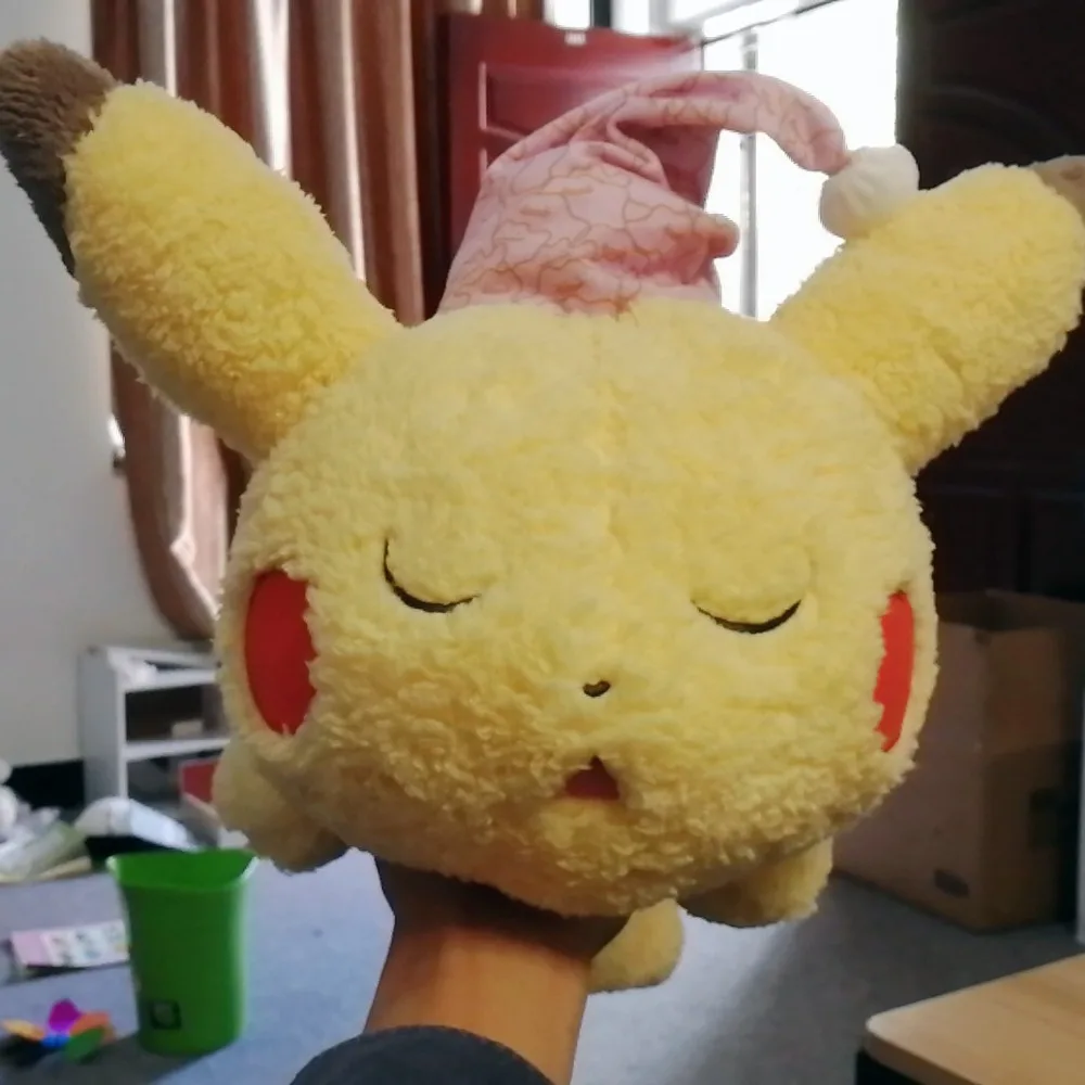 40 см фигурки Пикачу, плюшевая кукла, игрушка спящий Пикачу и Eevee, подушка, мягкая подушка, плюшевые игрушки, подарок