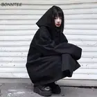 Куртка женская осенняя однотонная черная, с длинным рукавом и карманами