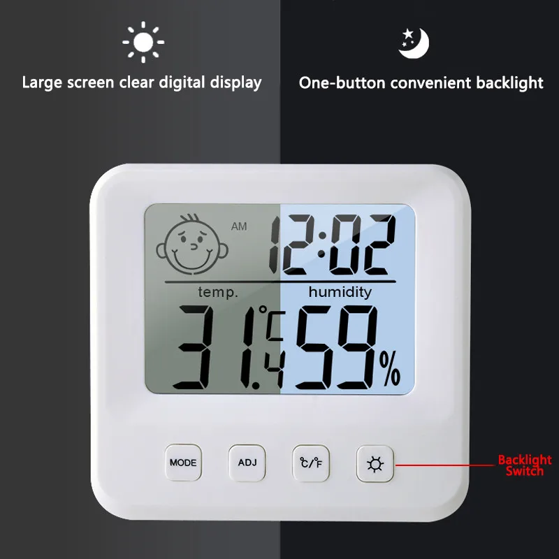 

Amvolta Digital Weather Station Temperature Sensor Humidity Meter Thermometer Hygrometer Gauge LCD Indoor Convenient Baby Room