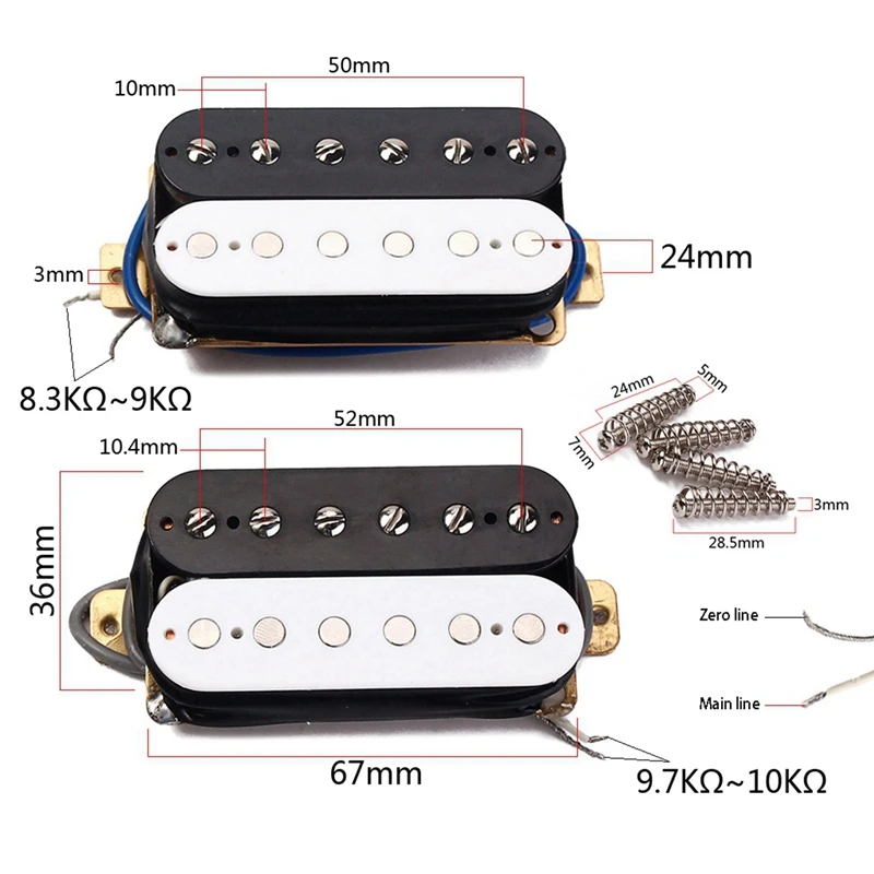 

1 Set Double Coil Electric Guitar Pickup & 1 Set Electric Guitar Pickguard Pickups Scratchplate Assembly