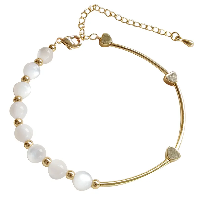 

Simple and creative asymmetric transparent bead bracelet aesthetic minority design temperament Bracelet girlfriend Bracelet