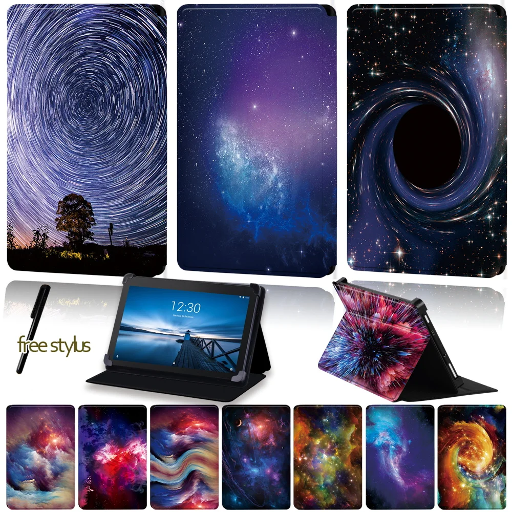 

Universal Tablet Case for Lenovo Tab E7 /Tab E8 /Tab E10 Anti-Dust Tablet Four Corner Protection Stand Folding Case+Free Stylus