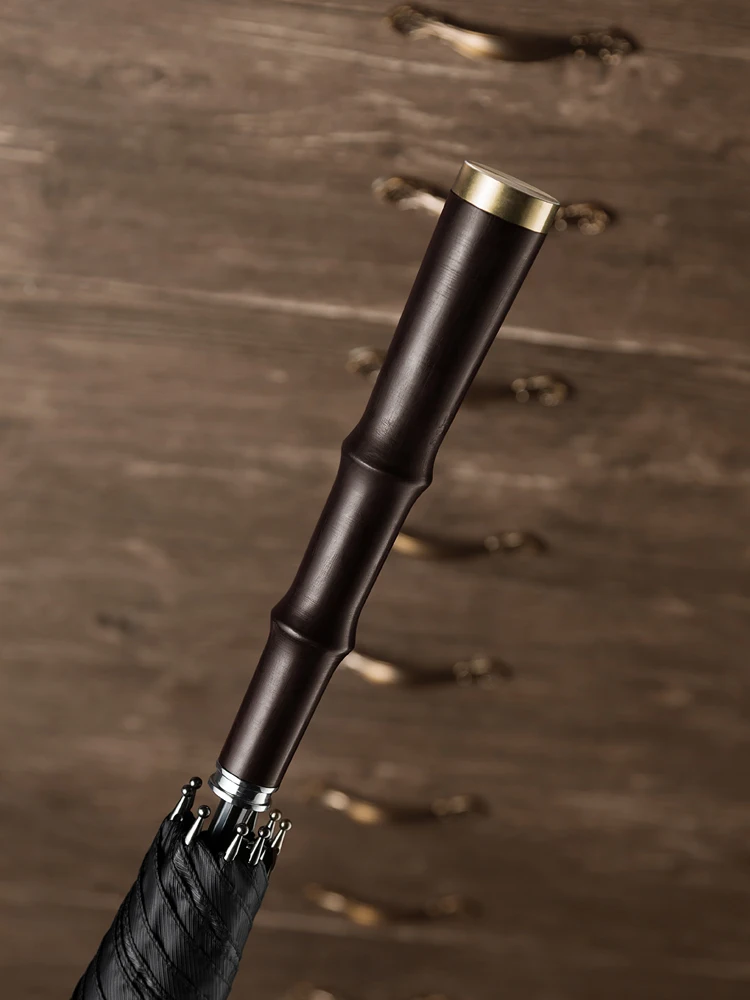 Comprare Retro Nero Ombrello Parasole Grande Lungo Di Affari Patio Ombrello Da Golf Antivento All'aperto Paio Di Sombrillas Parasole BY50LU