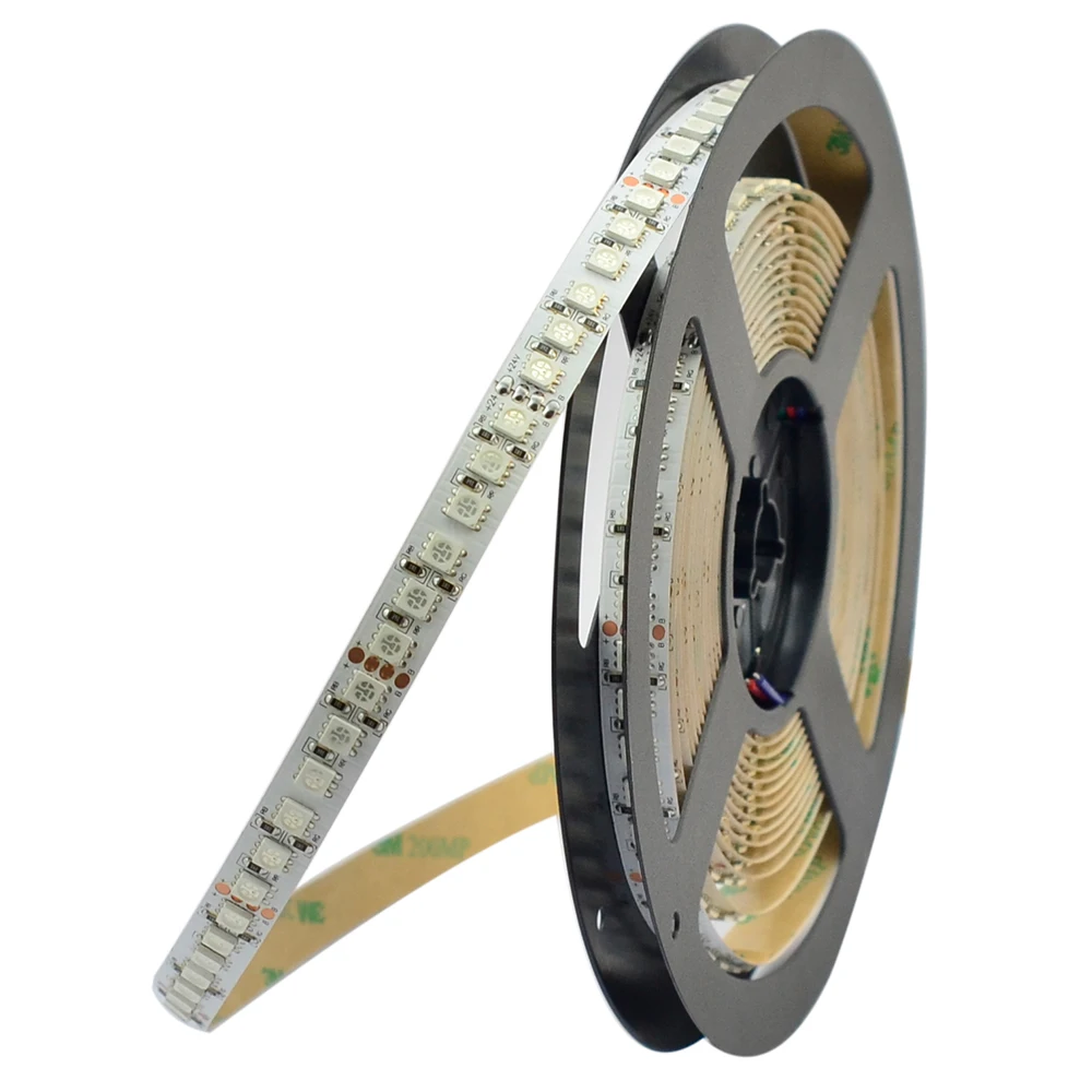 Однорядная суперъяркая RGB серия DC12 и 24 В 5050SMD 600 Светодиодная s Гибкая светодиодная