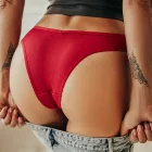 Женские хлопковые бразильские трусики, стринги, сексуальное нижнее белье с V-образным вырезом, женские трусики с Т-образной спиной, однотонное интимное белье