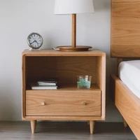 retro nostalgic bedroom solid wood nightstands apartment bedside log bedside locker simple home living room drawer cabinet